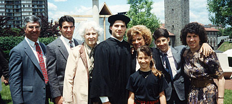 The Pappas family at Billy's art college graduation.