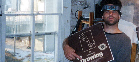 Billy Pappas in his Choptank, Maryland studio, pointing out how he spends most of his day.